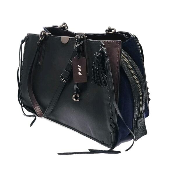 New COACH 37391 Dreamer Tote 36 Colorblock Black Whipstitch Rivets Extra Large - Picture 2 of 11